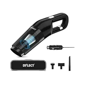 Dylect Turbo Sweep 100 Car Vacuum Cleaner, Handheld, 12V DC, 6000Pa Suction Power, 9.8ft Long Cord, Stainless Steel HEPA Filter, Copper Winding Motor with Carry Bag (Dry Use Only)