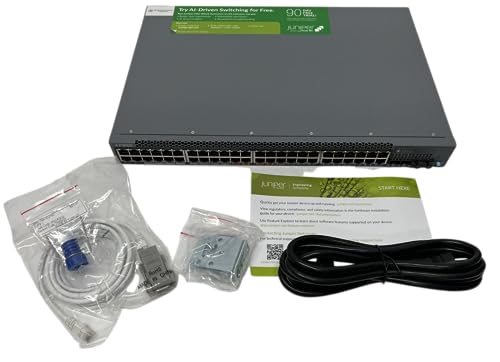 Image of Juniper EX2300 Ethernet Switch - 48 Ports - Manageable - 10 Gigabit Ethernet, Gigabit Ethernet - 10 /100 /1000Base-TX, 10GBase-X - 4 Layer Supported - Modular - Optical Fiber, Twisted Pair - 1U - Rack-m