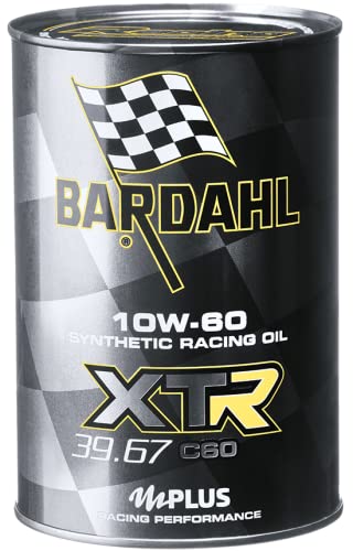 Bardahl - Lubrificante XTR 39.67 C60 10W60 Racing, Olio 100% Sintetico e Ultra Viscoso, per Motori Auto da Corsa o ad Elevata Potenza, Impiego Sportivo, per Performance Straordinarie, 6 Litri