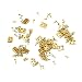 Angoter 20PCS Mini Metal Bisagra de Oro de 1/12 Casa Miniatura Muebles del gabinete de latón Bisagra de muñecas en Miniatura del gabinete Armario