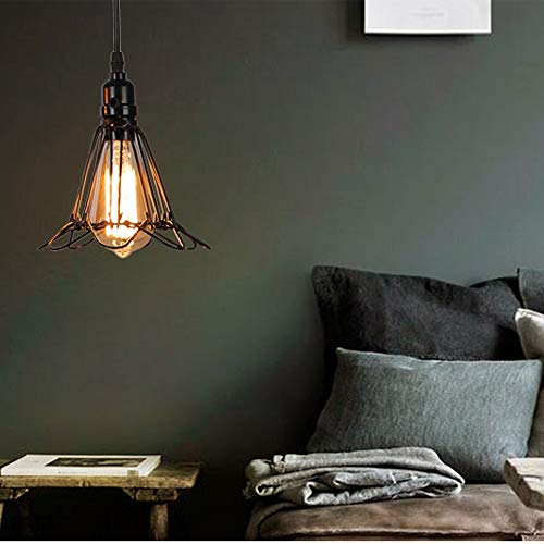 Lustre suspension rétro E27 style industriel pour éclairage de restaurant - 3