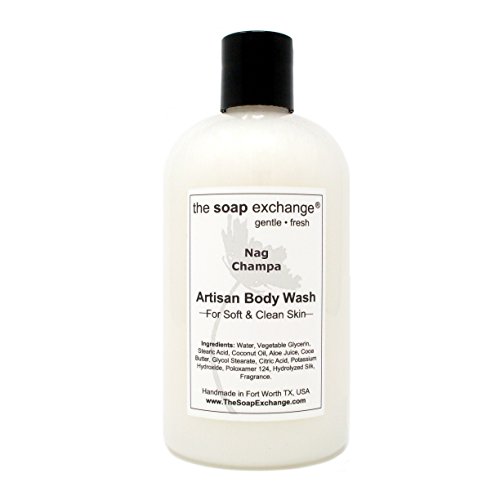 The Soap Exchange Body Wash - Nag Champa Scent - Hand Crafted 12 Fl Oz / 354 Ml Natural Artisan Liquid Soap For Hand, Face & Body, Shower Gel, Cleanse, Moisturize, & Protect. Made In The Usa. #TOP3