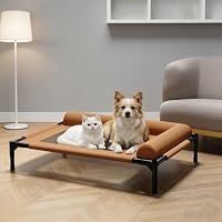 Amazon | YXXTEAH 犬用ベッド、ペットベッド、防湿通気性メッシュ、脚