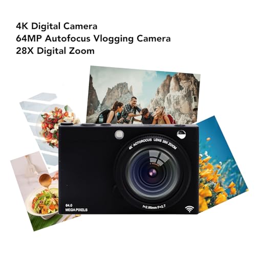 Cámara digital 4K 64MP con zoom digital 28X y Wi Fi miniatura 2