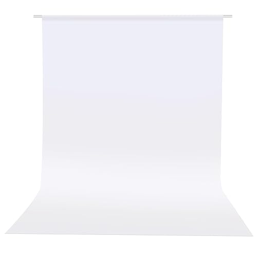 HEMMOTOP Photo Backdrop Curtains, 5x6.56 ft White Backdrop for Photoshoot, White Photography Seamless Backdrops Background for Easter, Birthday Party, Halloween, Photo, Projector Screen - 5x6.5 ft - White