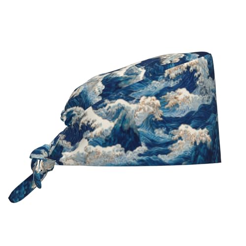 Image of Adjustable Scrub Cap with Sweatband, Breathable Working Hat for Men /Women