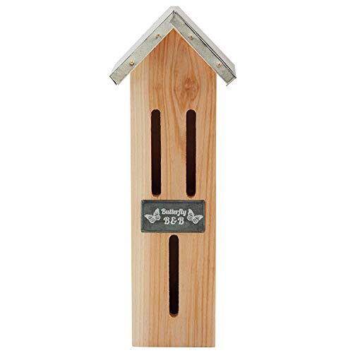 Garden Life Butterfly House Wooden Bug Hotel B&B Natural Nest Shelter Box