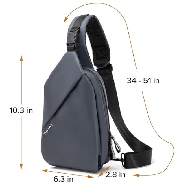 Small Sling Shoulder Crossbody Bag Men Women One Strap Casual Chest Bags Slim Backpack for Outdoor Travel Biking