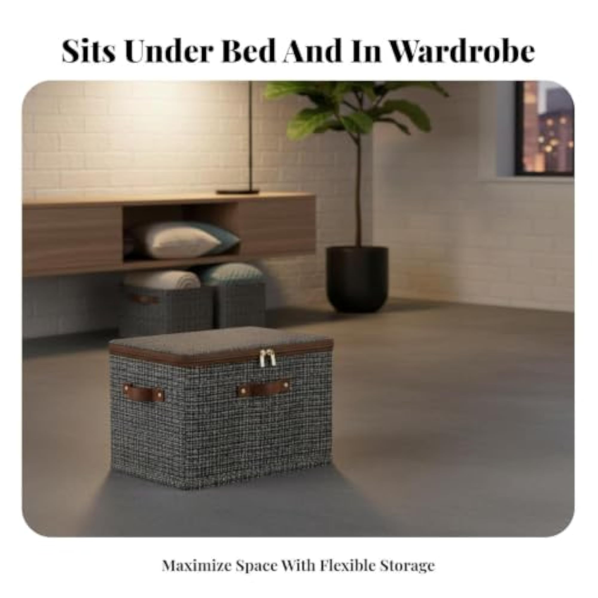 Foldable Underbed Storage Container for Home Organization