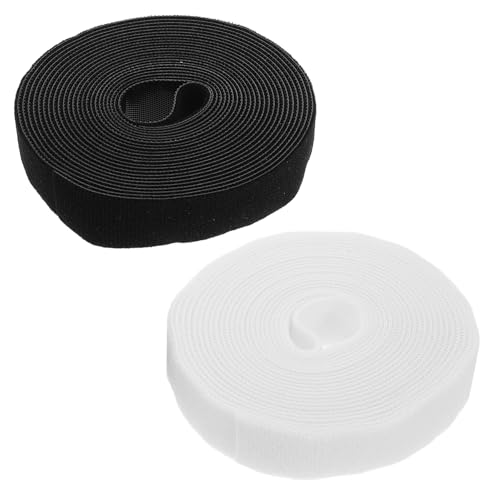SEWACC Double-sided Self Adhesive Cable Ties Correa para Gestión de Cables Reutilizable 2.5cm X 5m Colores Surtidos para Oficina y Hogar
