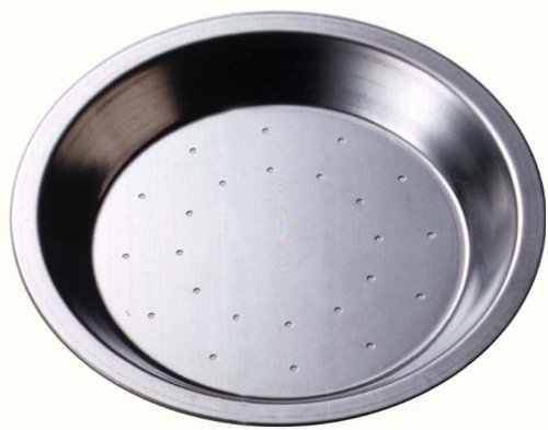 タイガークラウン パン・パイ器具 シルバー 190×24mm TP穴あきパイパン21cm スチール スズメッキ パイ皿 穴付 2334のサムネイル