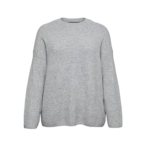 VERO MODA Curve Vmcboom Ls O-Neck Pullover Ga Noos Cur - Plus Size