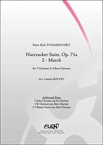 Partition Casse Noisette Marche Tchaïkovsky pour concert d'ensemble clarinettes