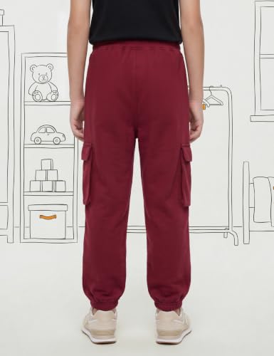 Image of Amazon Brand - Symbol Kids Boys Cotton Blend Solid Cargo Track Pant
