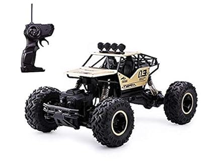 N2K2 ENTERPRISE 4 Wheel Metal Alloy Rock Crawler Remote Control Car 1:16 Scale Rechargeable Monster Truck Toys for 5 Years Old Kids Boys (Multicolor)