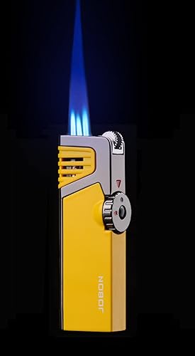 -Encendedores recargables resistentes al viento - Encendedores de gas butano de metal - Encendedor de inyección directa triple turbo - Fija la