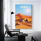 Occasion applicable: Cette peinture murale Journey Through Sahara convient non seulement pour accrocher dans le salon, la chambre à coucher, la ferme, la salle de bains, le Bureau, l'étude, la cuisine et d'autres endroits, mais aussi comme un bon cadeau pour vos amis et votre famille.