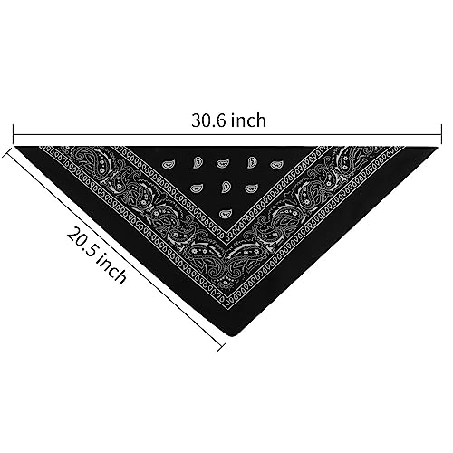 FASOTY 15 Pack Bandana Paisley Bandanas Headbands Cowboy Handkerchiefs for Men and Women Multi-Purpose Head Wrap Neck Scarf Wristband Gift Sets - Thumbnail 3