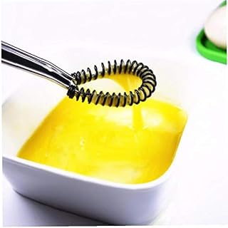 Bongles Kitchen Egg Milk Frother Beater Kitchen Whisk Mixer Mini Egg Tools Coffee Stiring with Silicone Coil