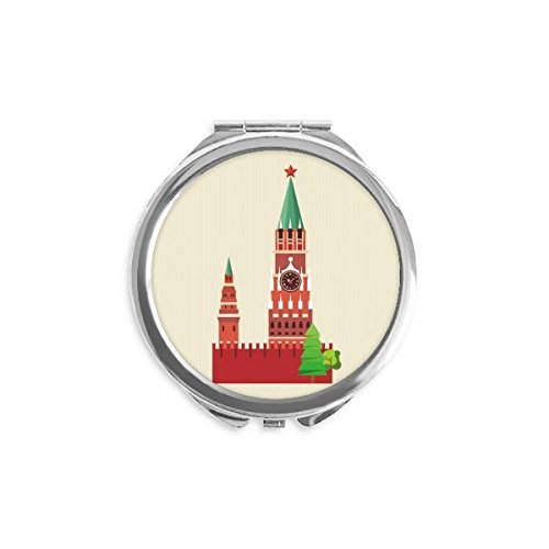 Miroir national de Russie format de poche rond de 2,6 pouces
