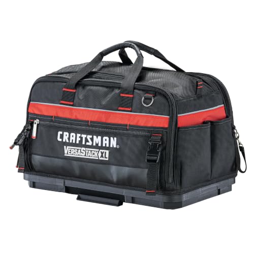 Image of CRAFTSMAN VERSASTACK XL Tool Bag, 22.5 inch, Durable Polyester, Black and Red (CMST21450)
