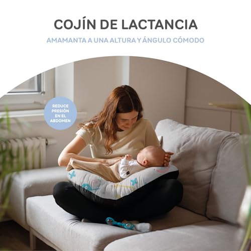 Miniatura 4 de Ms Babyworld Cojín Maternal-Moisés Dormi Cojín 2 En 1 Para Lactancia Y Cuna De Viaje Almohada Embarazada Desenfundable Y Lavable A Máquina