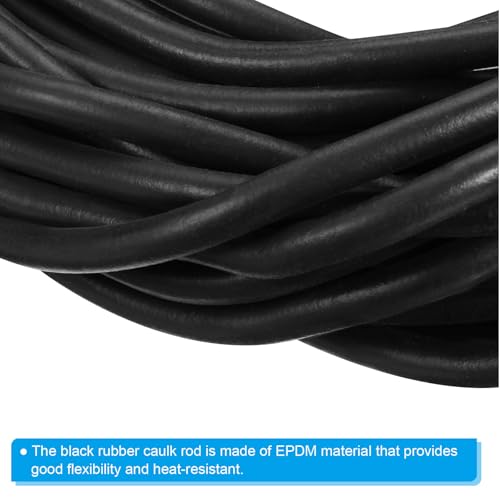 Image of PATIKIL 5 /16 Inch x 65.6 Feet Backer Rod, Foam Rope Caulk Crack Joint Filler Roll Seal Weather Strip for Home Construction, Black