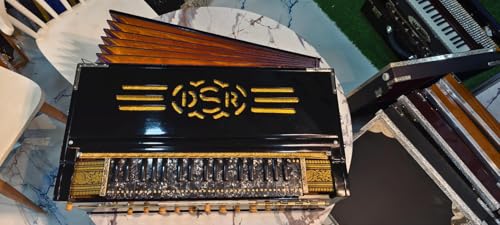 NamasteHimalayas Limited Edition 4- Reed 13-Scale Changer Professional – DS Ramsingh Black Glossy Rare standing body Harmonium Best for Kirtan, Meditation, Sound Healing Therapy