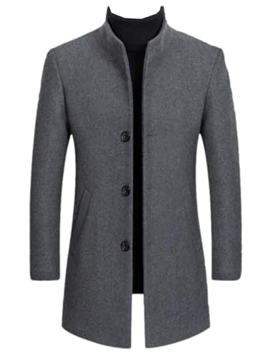 Blazer en tweed pour hommes veste de costume col montant Ulnomio