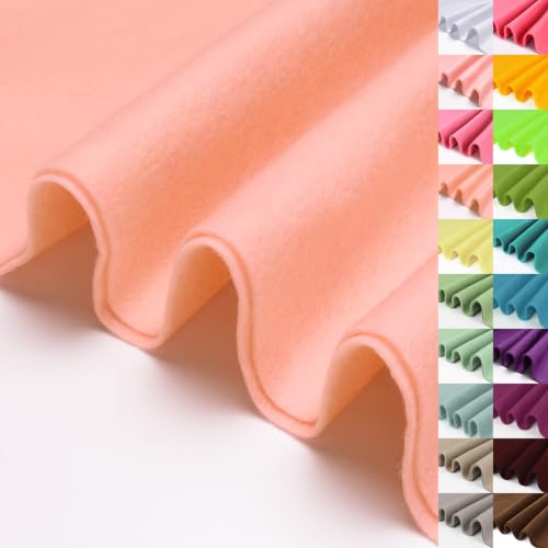 Image of Light Nude Large Felt Fabric 36 inch X 36 inch1.4 mm 1 Square Yard | Soft Felt Fabric Sheet for Crafts, Pink Color Series Soft Nonwoven Fabric, Fit for Decoration, Sewing, DIY Crafts
