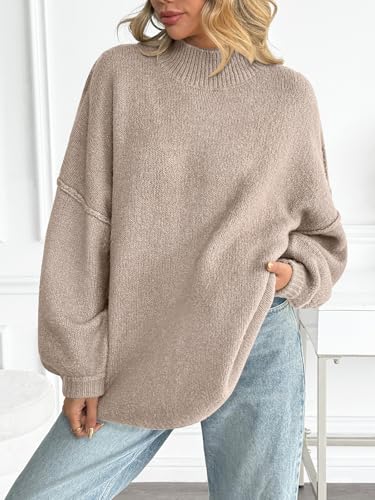LILLUSORY Womens Oversized Mock Neck Batwing Chunky Fall Sweaters 2026 - image 2