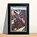 trlry Single Graded Comic Book Frame for Standard CGC Graded Comic Books,Solid Wood (Black mat)