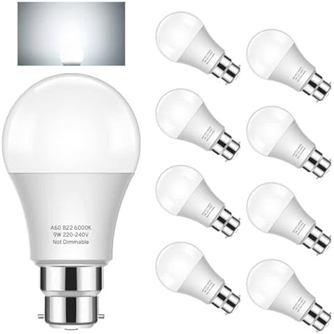 Eterbiz Bombillas LED B22 de 9W Cover