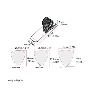 tieedhfu Guitar Pick Holder Clip Stringed Basses Picks Musical Accessoire Ukulele – Image 5