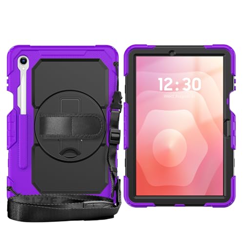 Étui Samsung Galaxy Tab S11 11" rotatif violet avec protection d'écran et support