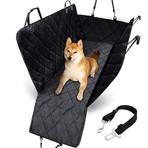 AMZPET 3-in-1 Dog Car Seat Cover – Dog Car Hammock, Back Seat Cover and Boot Liner – Scratch-Proof Dog Car Seat Cover…