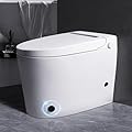 Non-Electric Smart Bidet Toilet - Foot Pedal Flush & Feminine/Posterior Wash Combo | One-piece Toilet with Angle Valve & Flange Kit