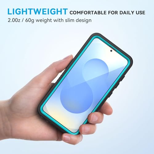 Image of Lanhiem for Samsung Galaxy S25 Case, IP68 Waterproof Dustproof, Built-in Screen Protector, Rugged Full Body Shockproof Protective Cover for Galaxy S25, Blue