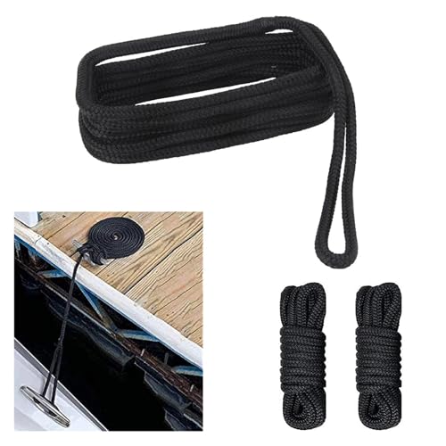Ligne d'amarrage marine corde ancrage bateau nylon double tresse 2pcs