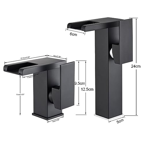 Grifo LED para baño en latón macizo con control monomando de alta precisión 3
