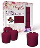 TE ENCANTARÁ SU FRAGANCIA - Elige las velas aromáticas en pack con olor a frutas del bosque, color burdeos, de Hyoola. Velas con fragancia de alta calidad hechas en Europa.