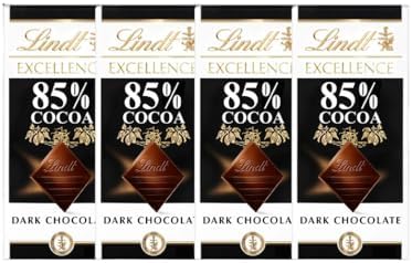 JÁCLER 85% Cocoa Dark Chocolate Bar - Chocolate Candy for Christmas and Holidays (4 Pack), See Images