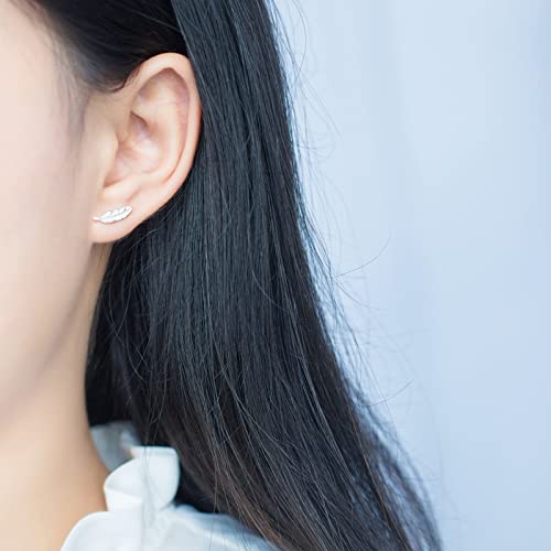 Boucles d'oreilles plume en argent 925 comme idée de cadeau de Noël - 4