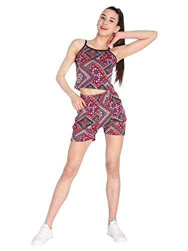 Image of CHKOKKO Women's Polyester Regular Fit Crop Top