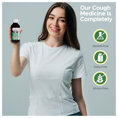 Geri-Tussin DM Liquid Cold Cough Syrup by GeriCare| 2-in-1 Maximum Strength Cough Suppressant Dextromethorphan & Expectorant Guaifenesin| Non-Drowsy Cough Relief Syrup & Chest Decongestant| 4 Fl Oz