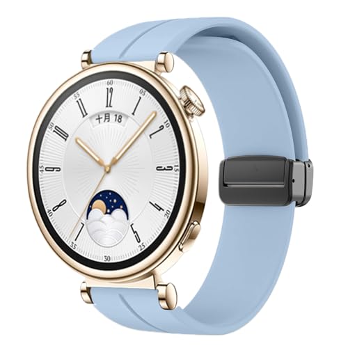 Bracelet 18mm à boucle magnétique pour Huawei Watch GT4 41mm en silicone