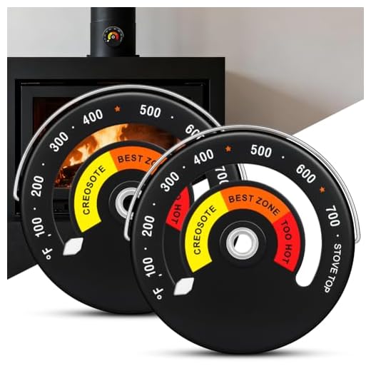 NUTKIT Termómetro Magnético para Estufa, 2PCS Termómetro de Tubo para Estufa de Leña,Termómetros Magnético de Gran Tamaño de Redondo,para Medidor de Temperatura para Chimenea,Accesorios para Quemador