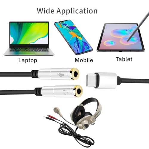 Image of Storite USB Type C Male to 3.5mm AUX Female Headphones Jack Converter Aux Connector - Silver