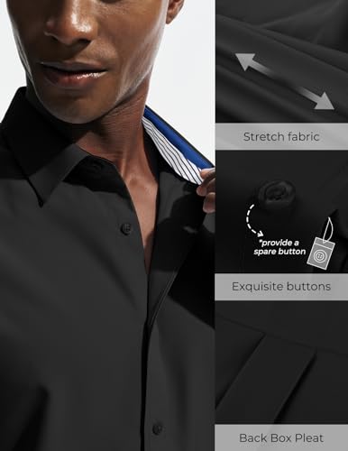 Save 50% on PJ PAUL JONES Men's Stretch Wrinkle-Free Dress Shirt - Image 3