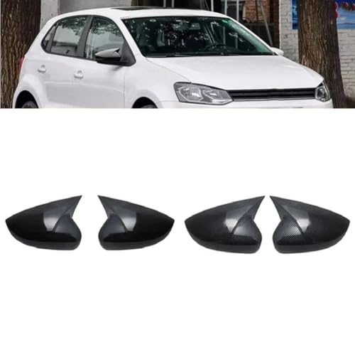 Couverture carbone Polo MK5, masque coque rétroviseur rayée